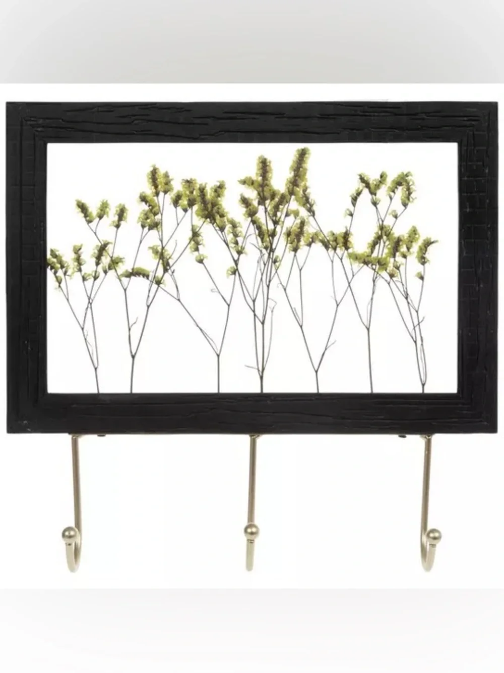Dried Flowers Framed Wall Decor With Hooks